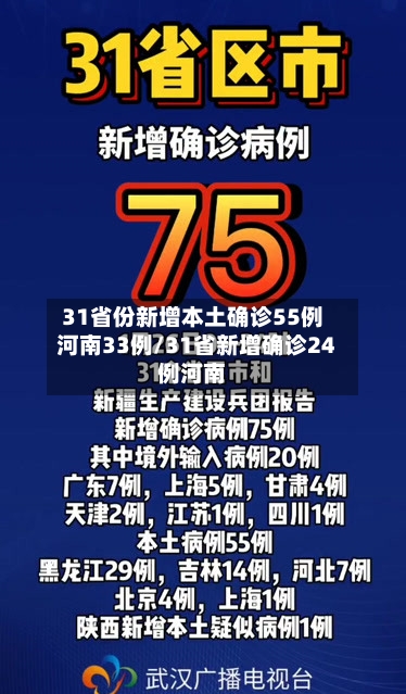 31省份新增本土确诊55例河南33例/31省新增确诊24例河南