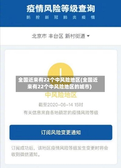 全国近来有22个中风险地区(全国近来有22个中风险地区的城市)