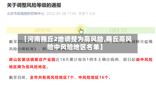 【河南商丘2地调整为高风险,商丘高风险中风险地区名单】