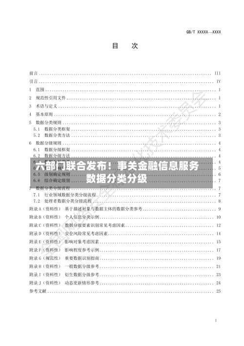 六部门联合发布！事关金融信息服务数据分类分级