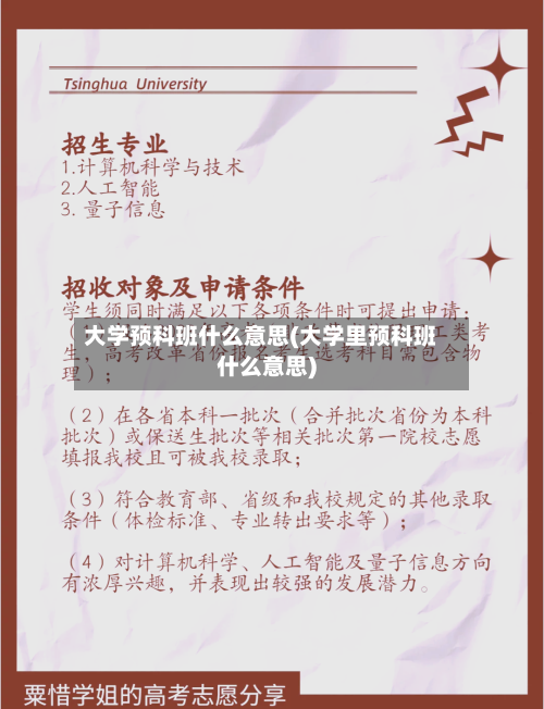 大学预科班什么意思(大学里预科班什么意思)
