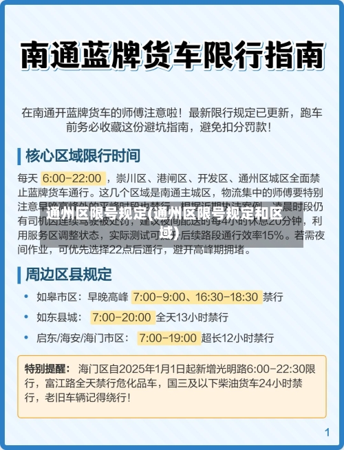 通州区限号规定(通州区限号规定和区域)-第3张图片