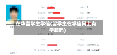 在华留学生学信(留学生在学信网上有学籍吗)-第2张图片