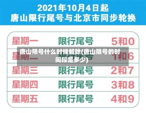 唐山限号什么时候解除(唐山限号的时间段是多少)-第2张图片