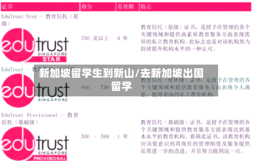 新加坡留学生到新山/去新加坡出国留学