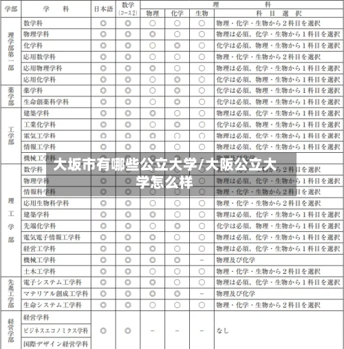 大坂市有哪些公立大学/大阪公立大学怎么样