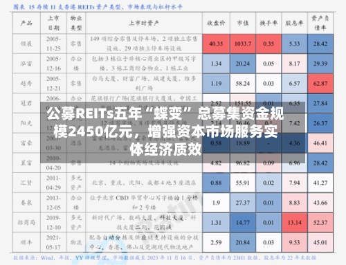 公募REITs五年“蝶变	” 总募集资金规模2450亿元	，增强资本市场服务实体经济质效-第2张图片