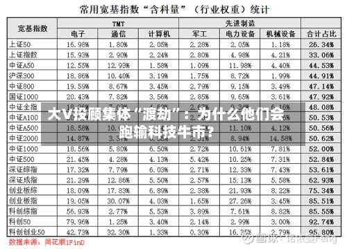大V投顾集体“渡劫”：为什么他们会跑输科技牛市？